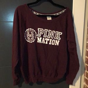 PINK Nation Off the Shoulder Pullover